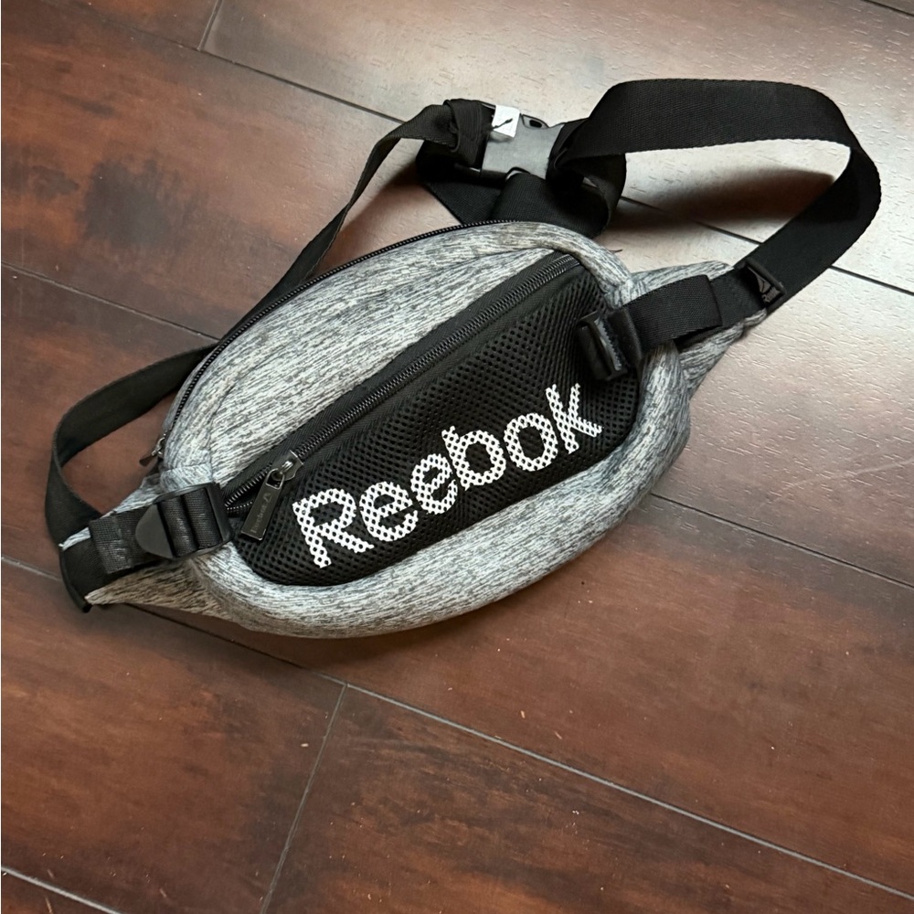Reebok Gray and Black Crossbody Bag
